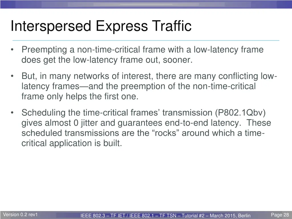 interspersed express traffic