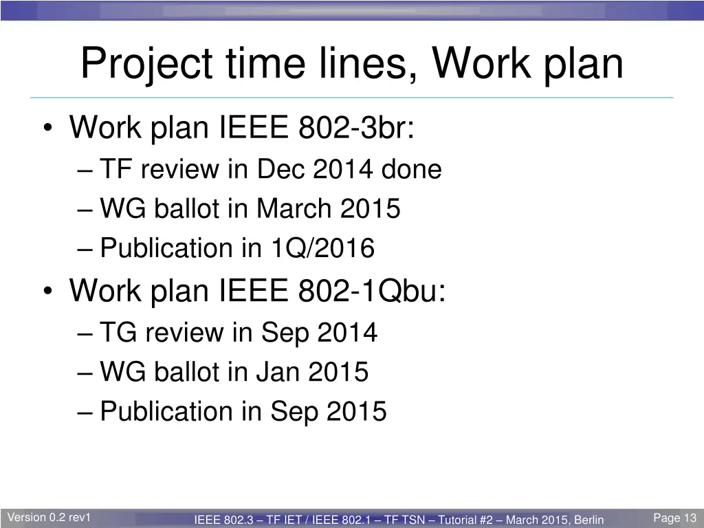 project time lines work plan