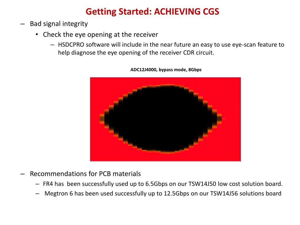 getting started achieving cgs bad signal