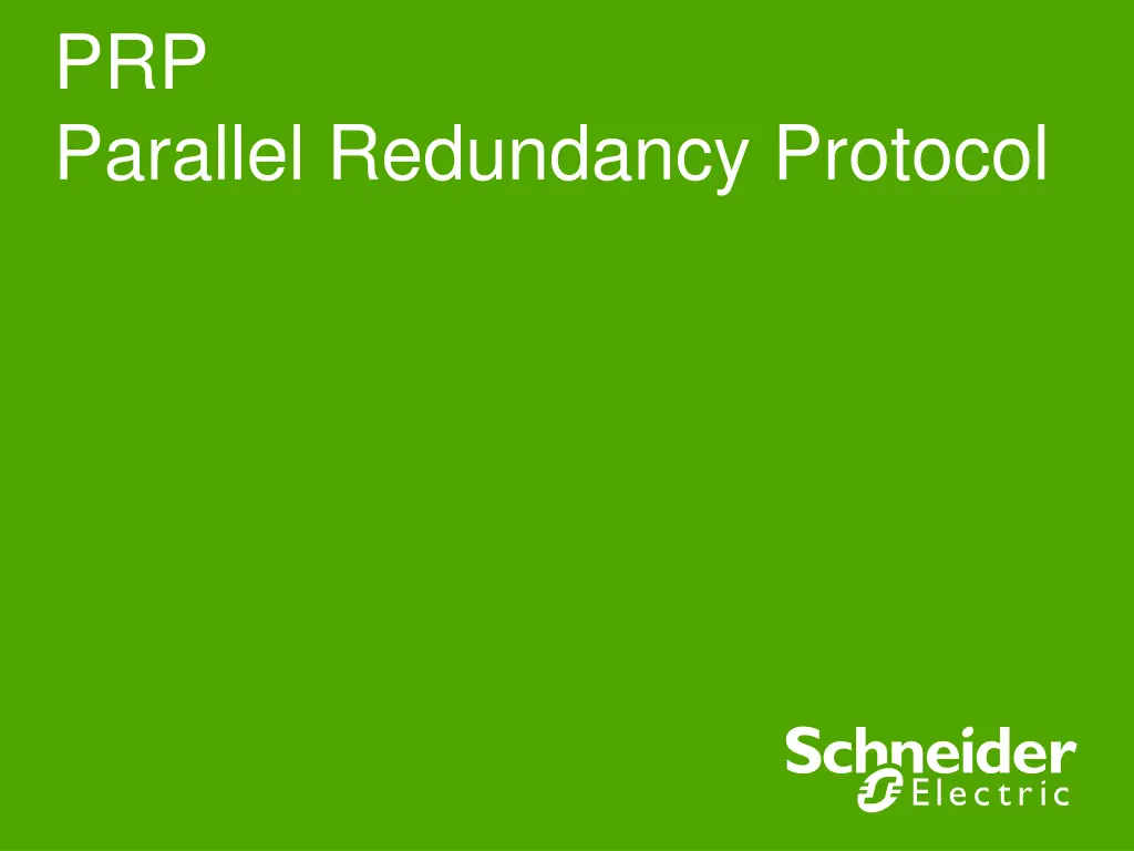 prp parallel redundancy protocol