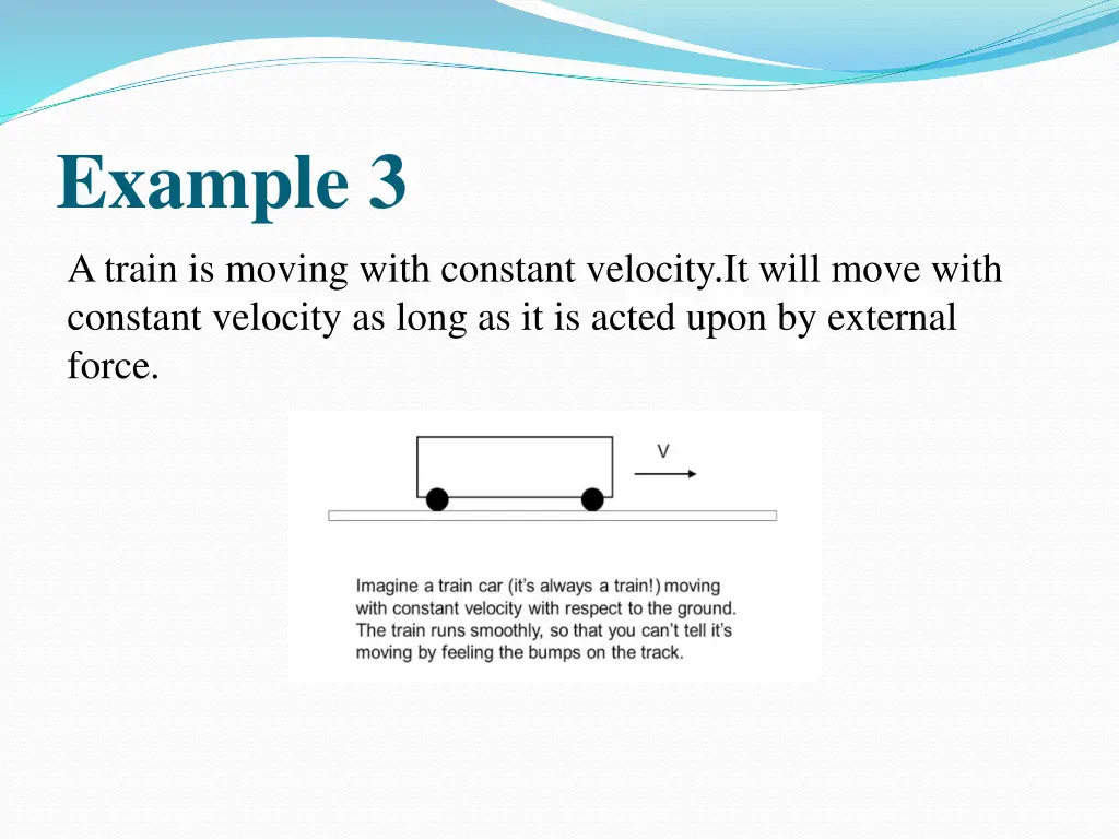 example 3 a train is moving with constant