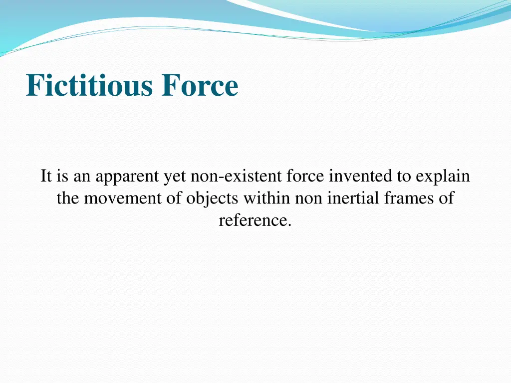 fictitious force