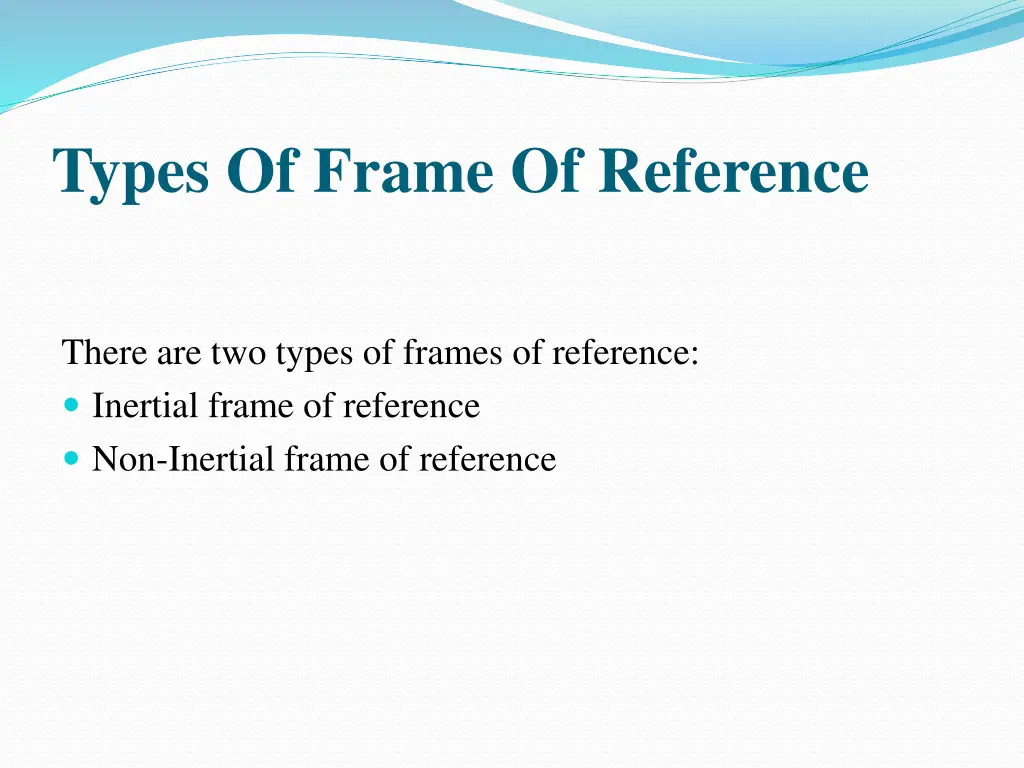 types of frame of reference