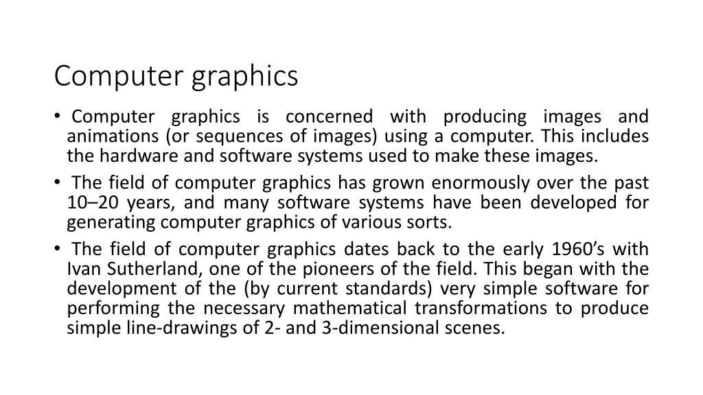 computer graphics