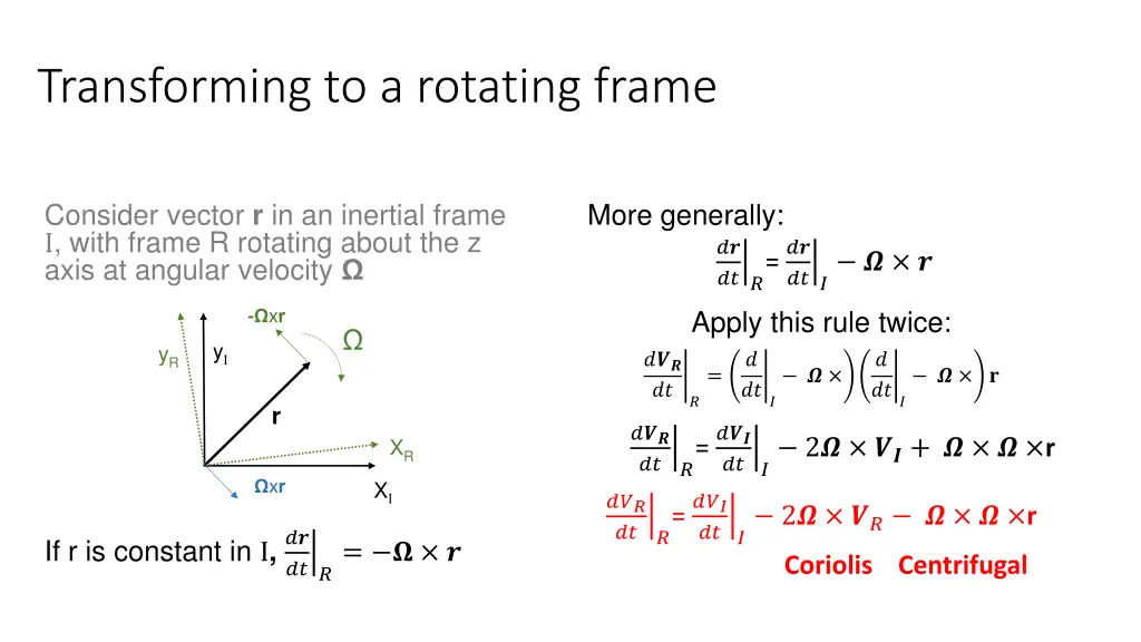 transforming to a rotating frame