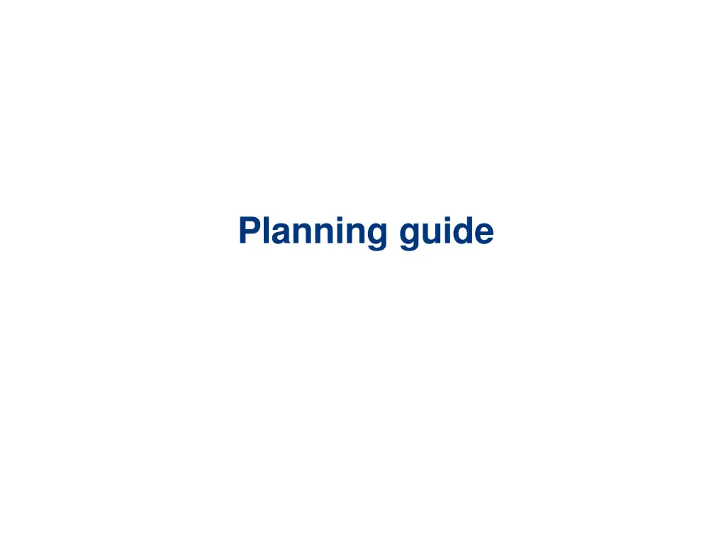 planning guide