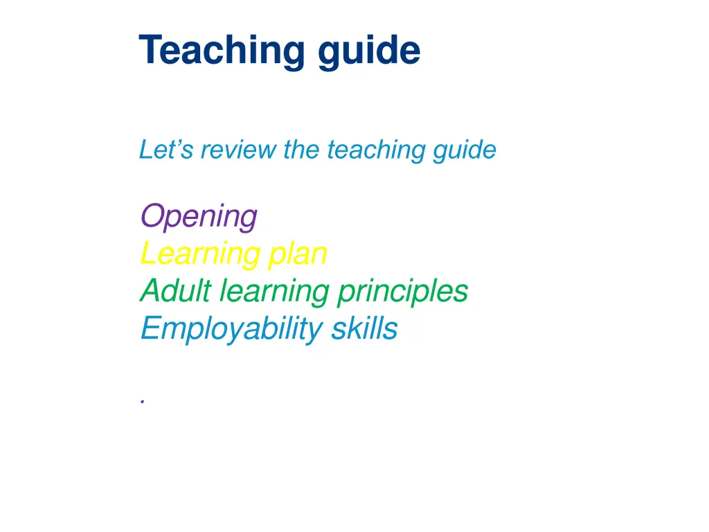 teaching guide 2