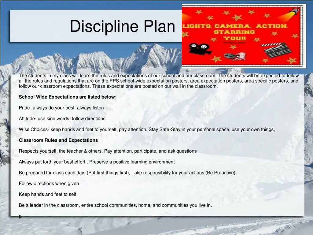 discipline plan