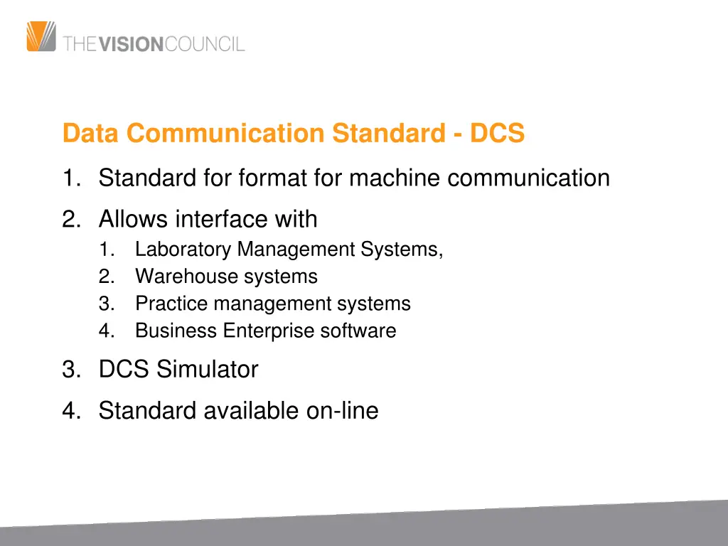 data communication standard dcs