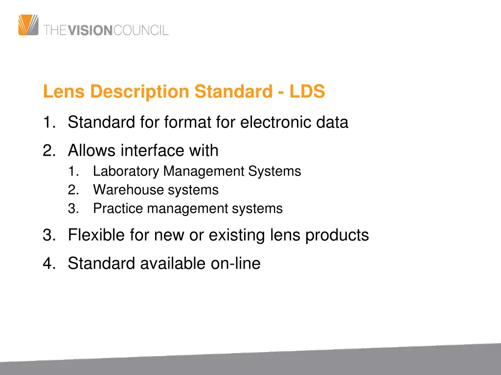 lens description standard lds