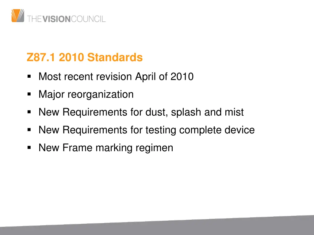 z87 1 2010 standards