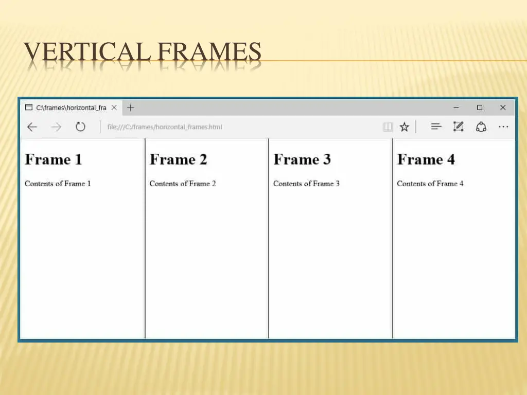 vertical frames