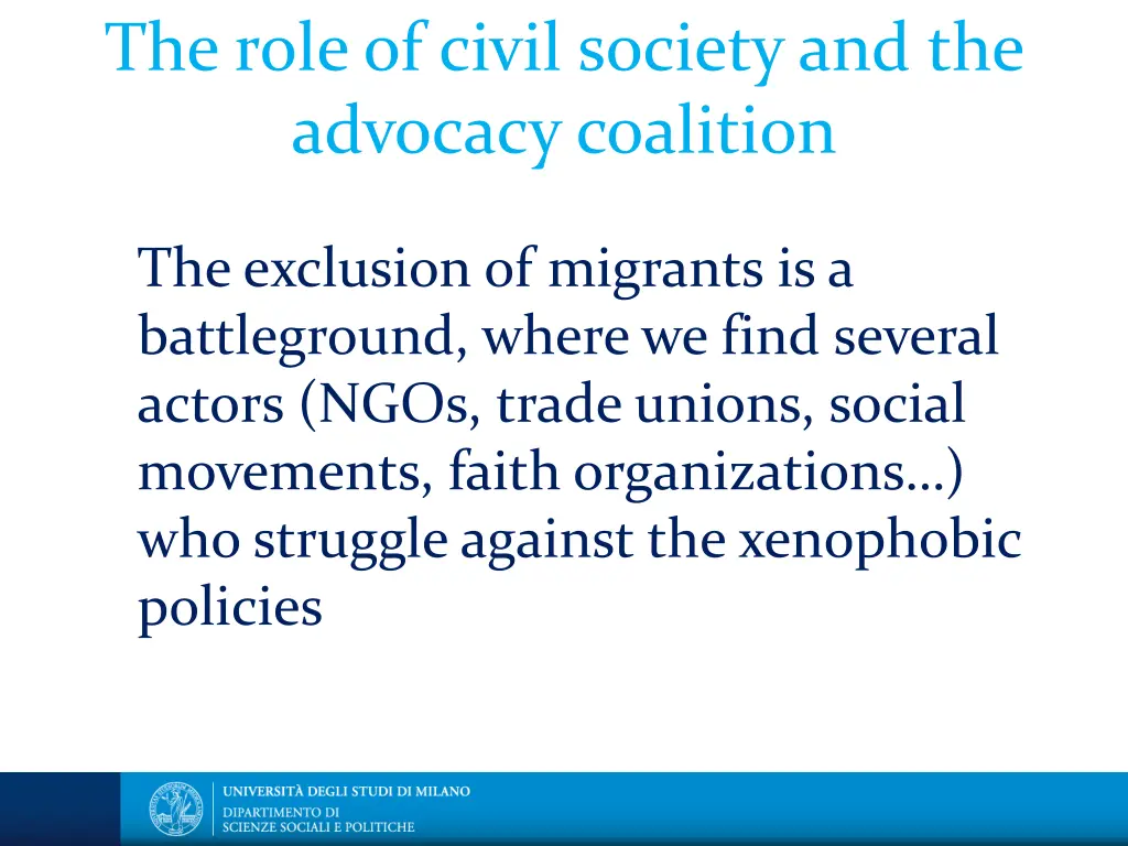 the role of civil society and the advocacy