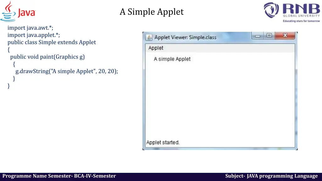 a simple applet