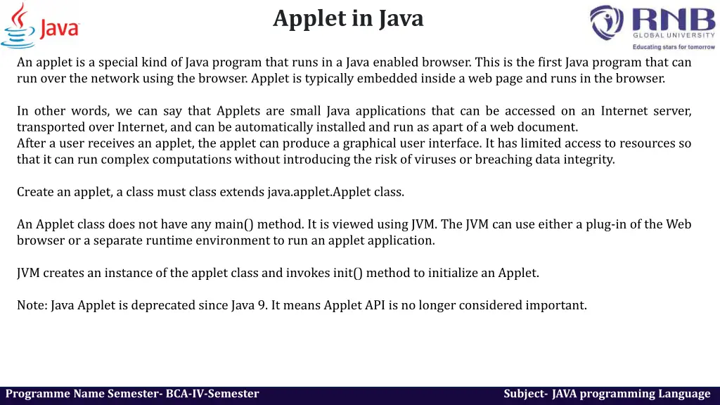 applet in java