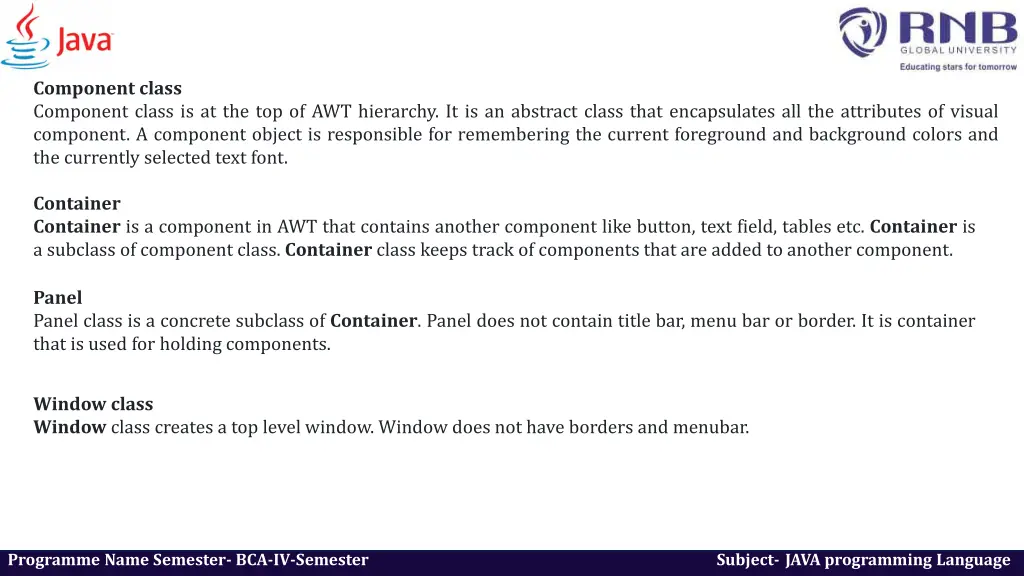 component class component class