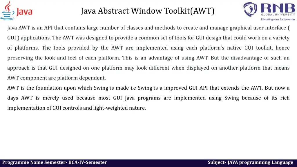 java abstract window toolkit awt