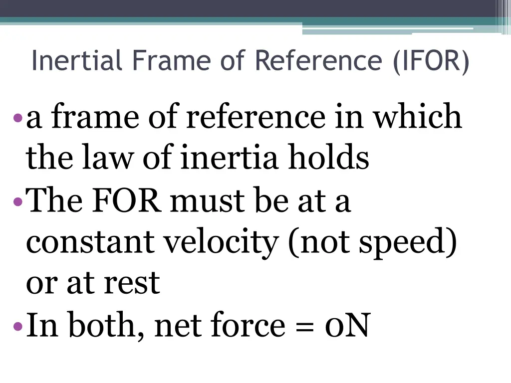 inertial frame of reference ifor