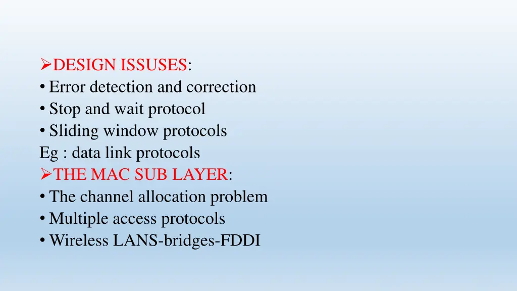 design issuses error detection and correction