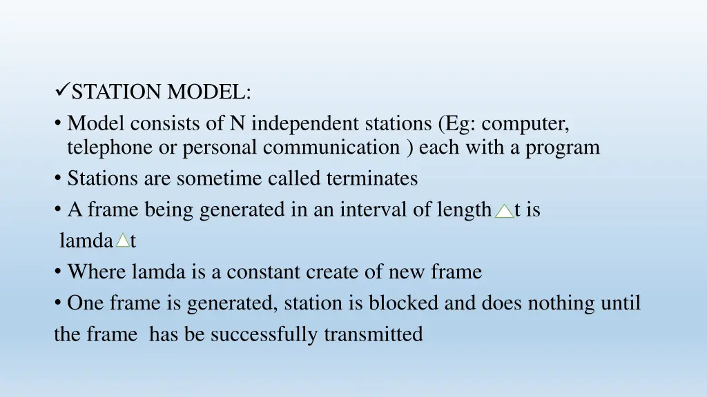 station model model consists of n independent