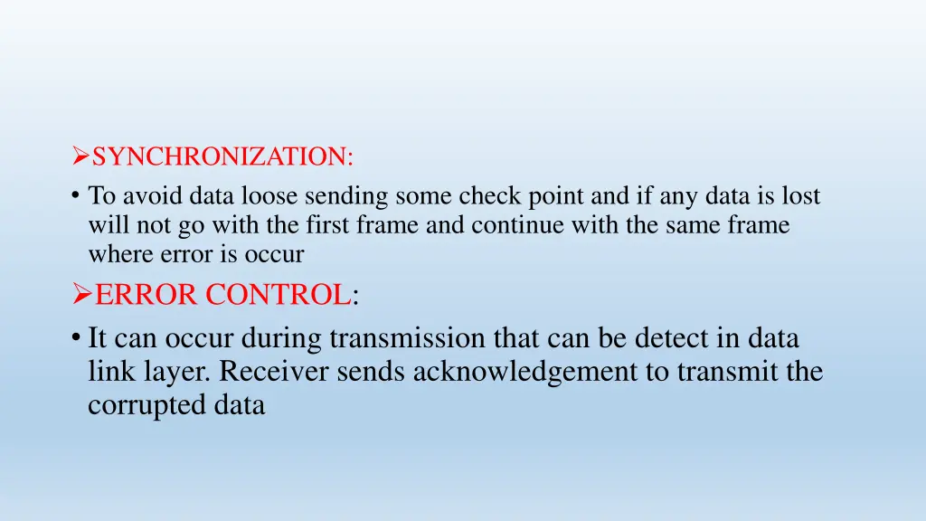 synchronization to avoid data loose sending some