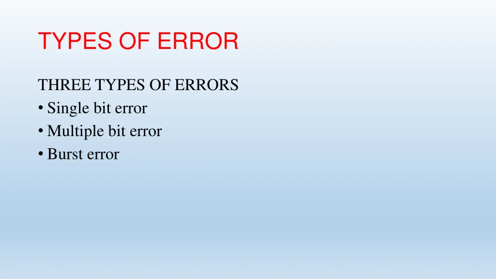 types of error