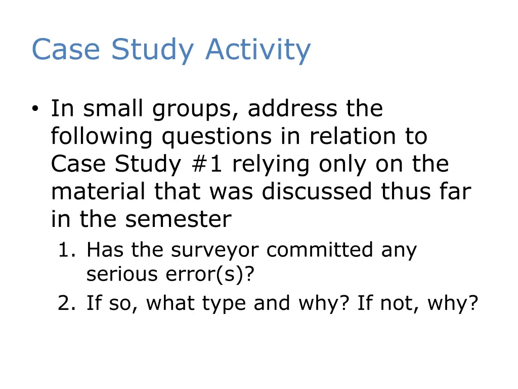 case study activity