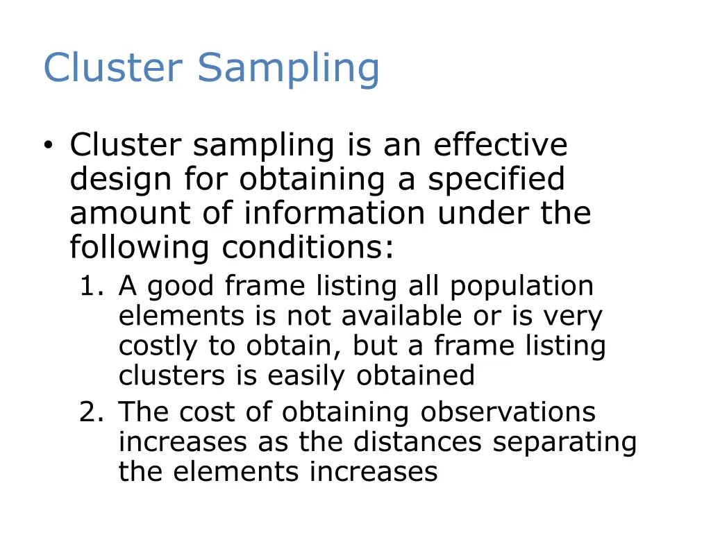 cluster sampling 1