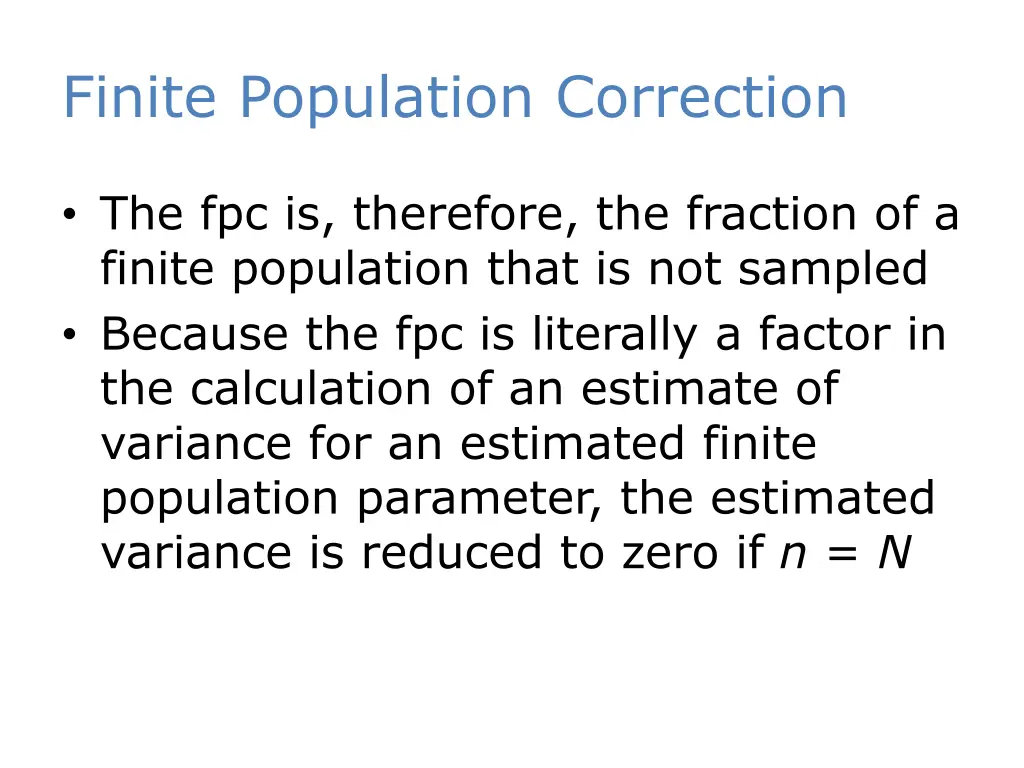 finite population correction 2