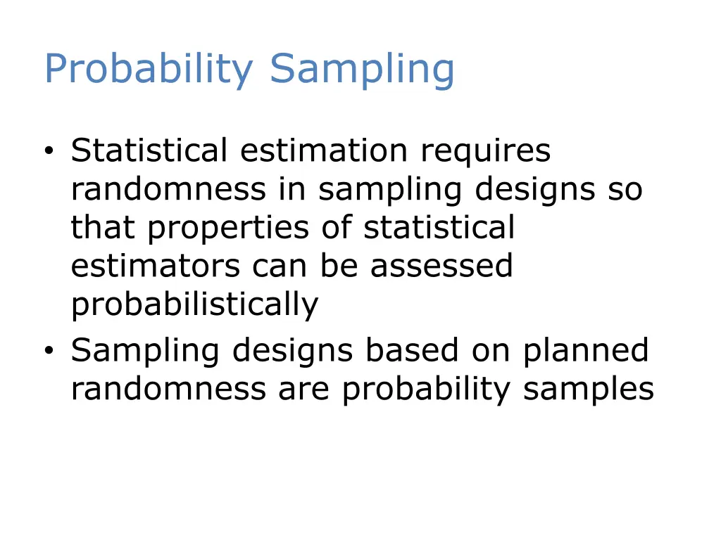 probability sampling