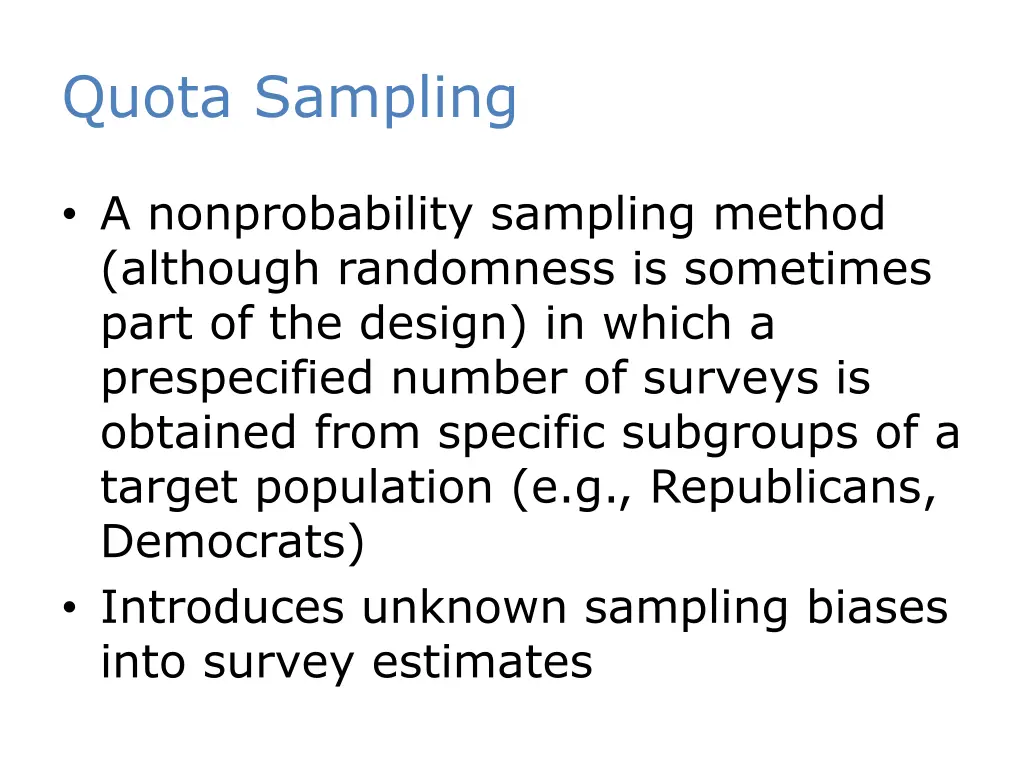 quota sampling