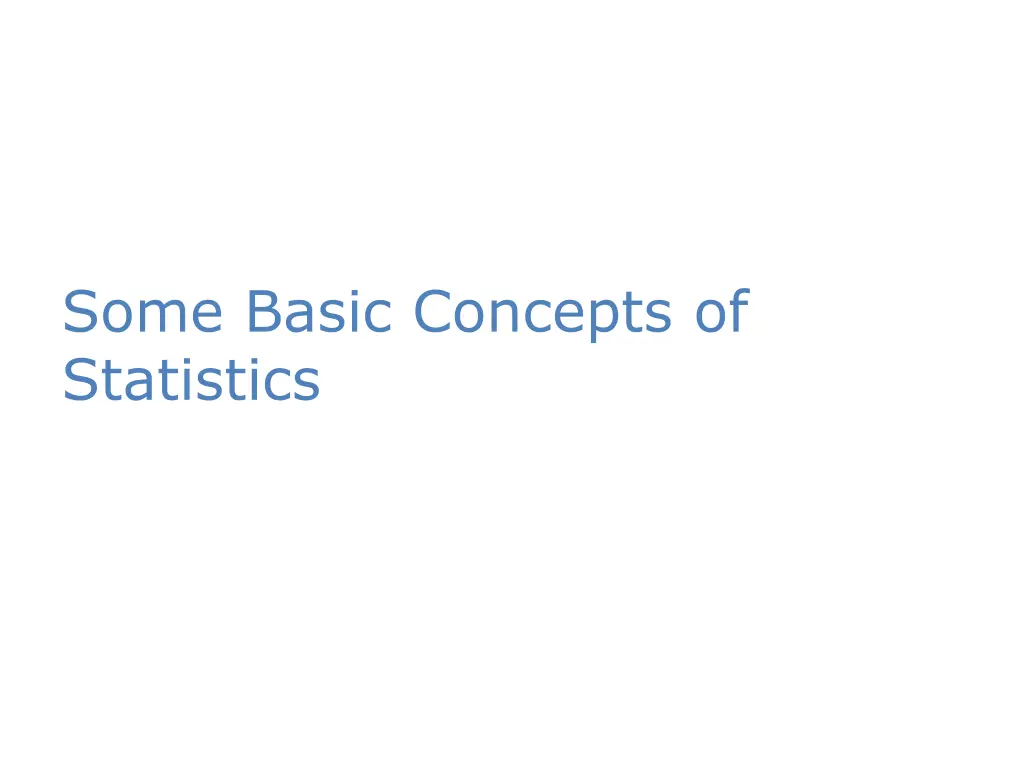 some basic concepts of statistics