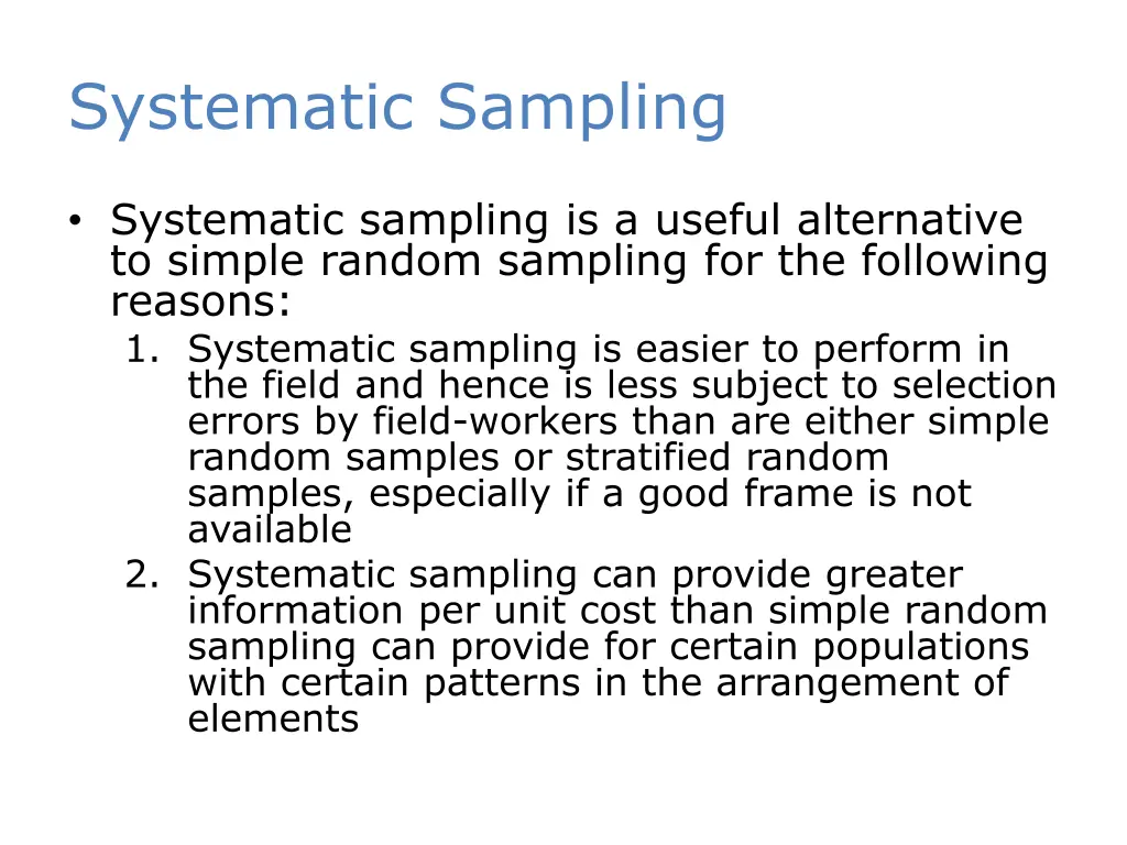 systematic sampling 1