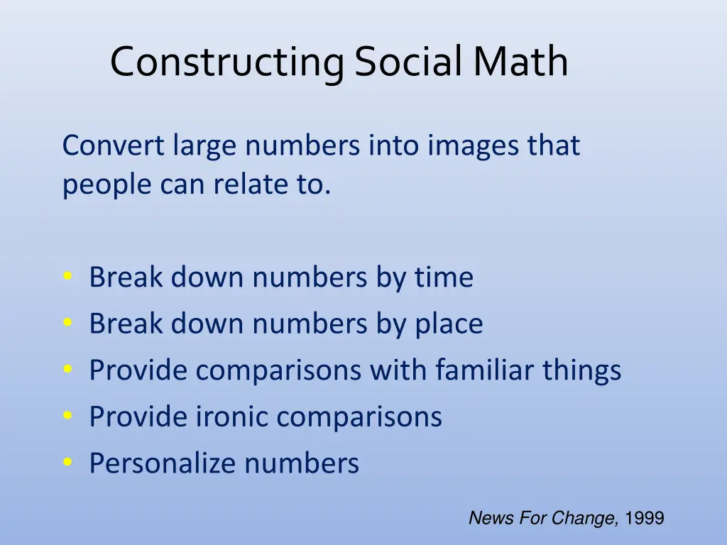 constructing social math