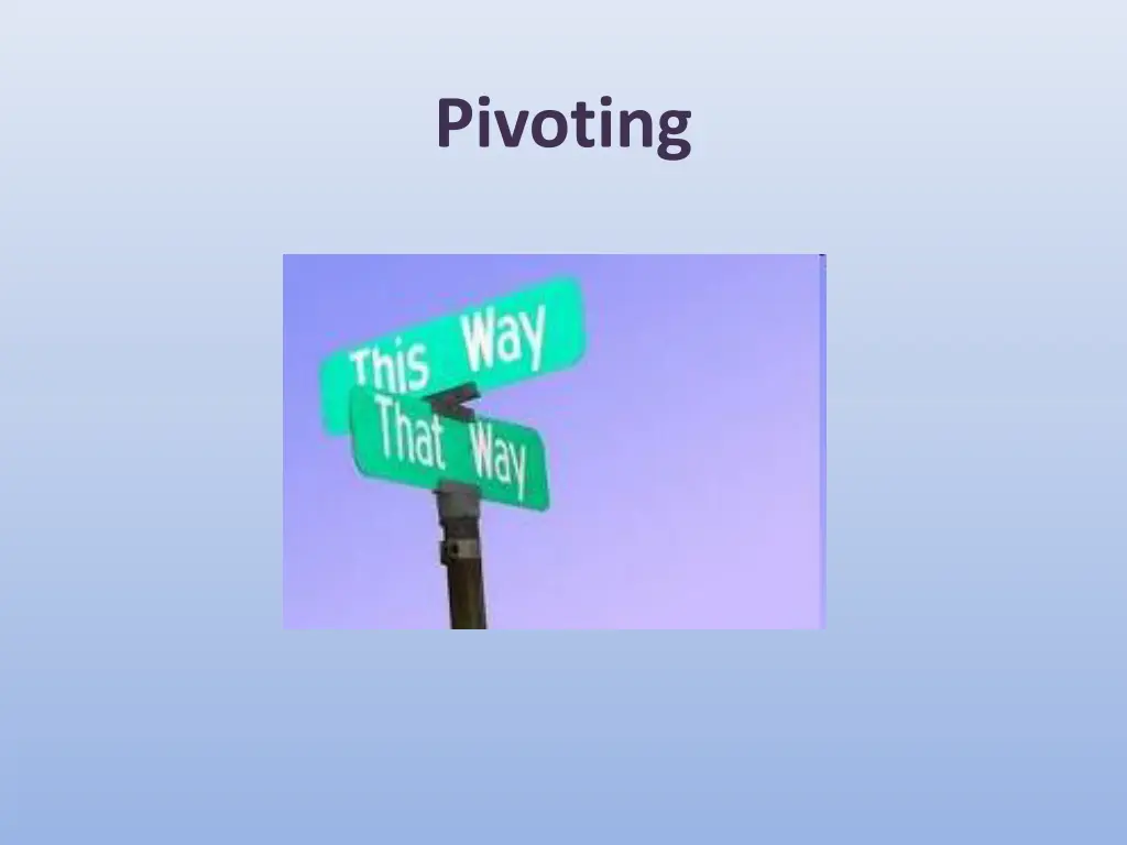 pivoting