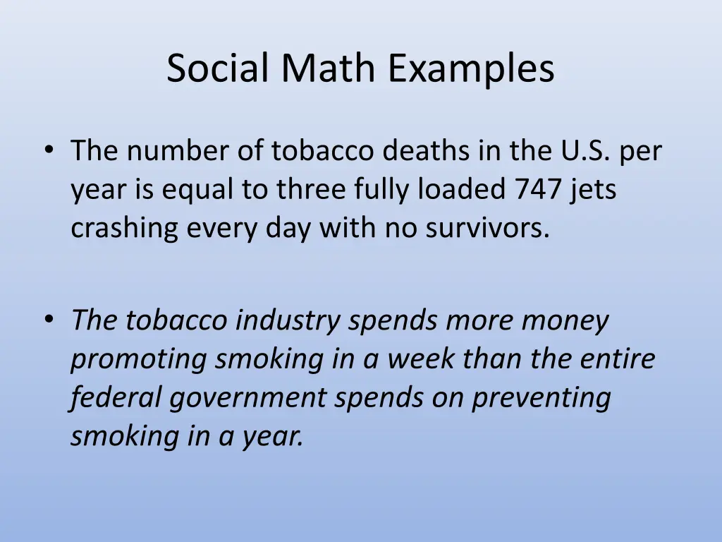 social math examples