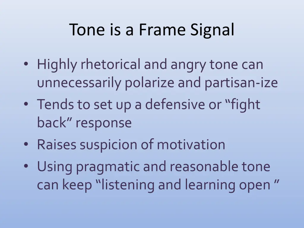 tone is a frame signal