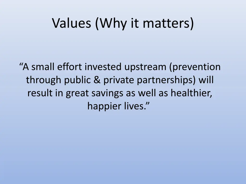 values why it matters