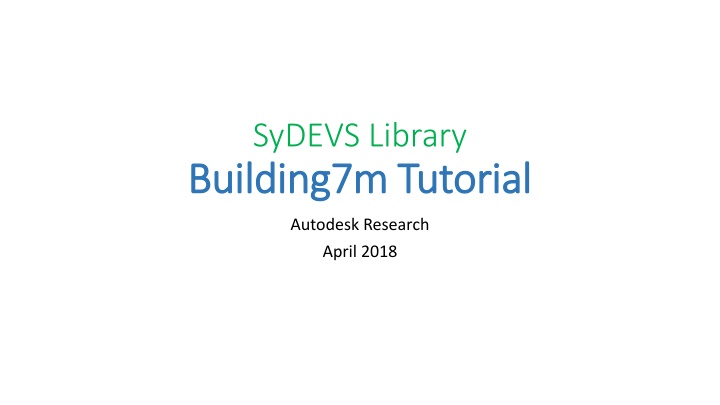 sydevs library building7m tutorial building7m