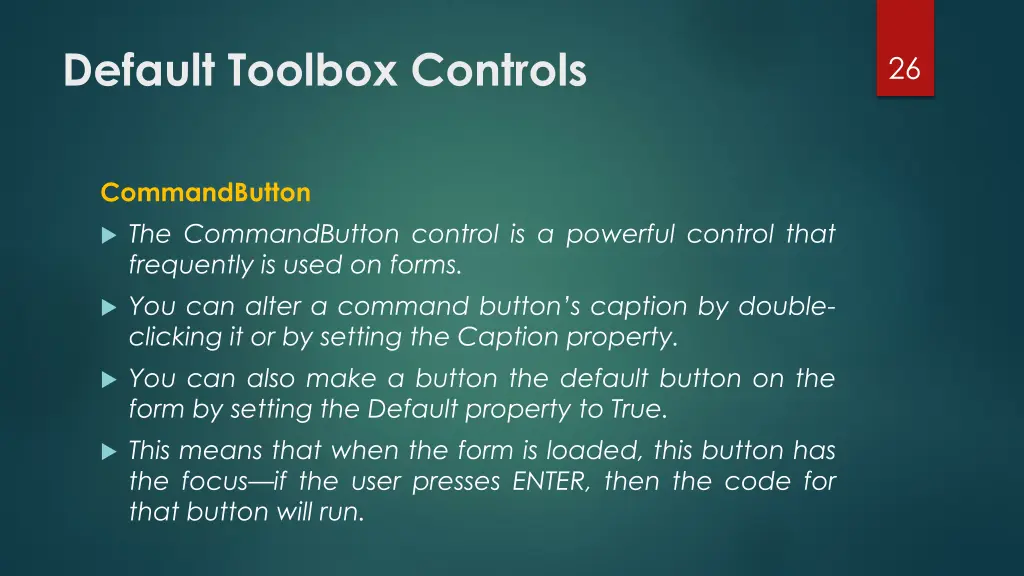 default toolbox controls 10