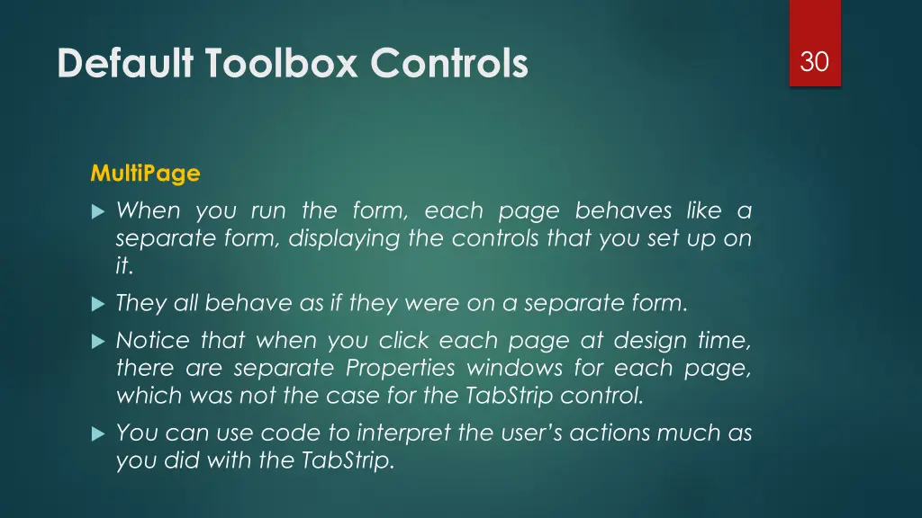 default toolbox controls 14