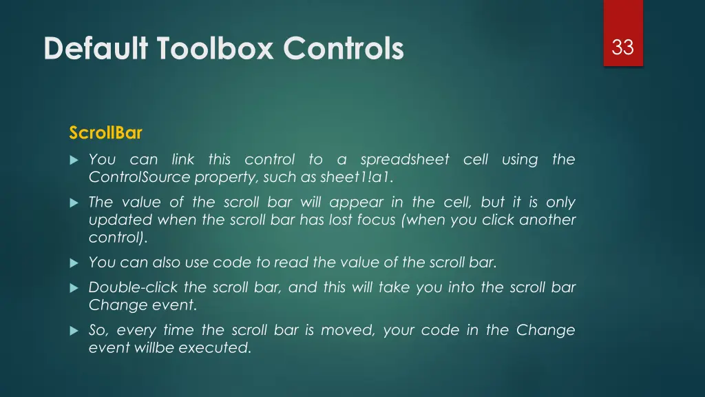 default toolbox controls 17