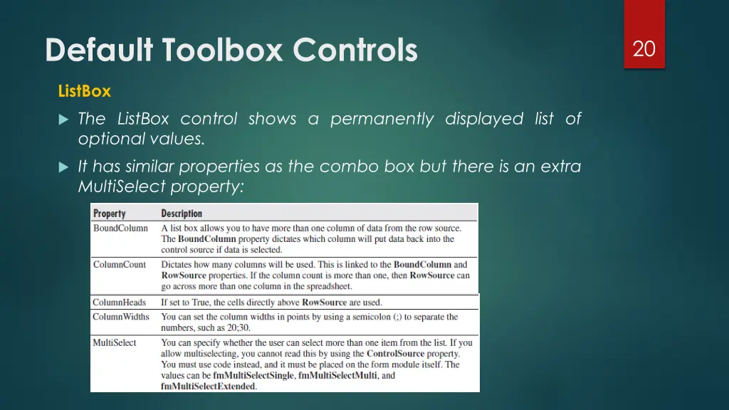 default toolbox controls 4