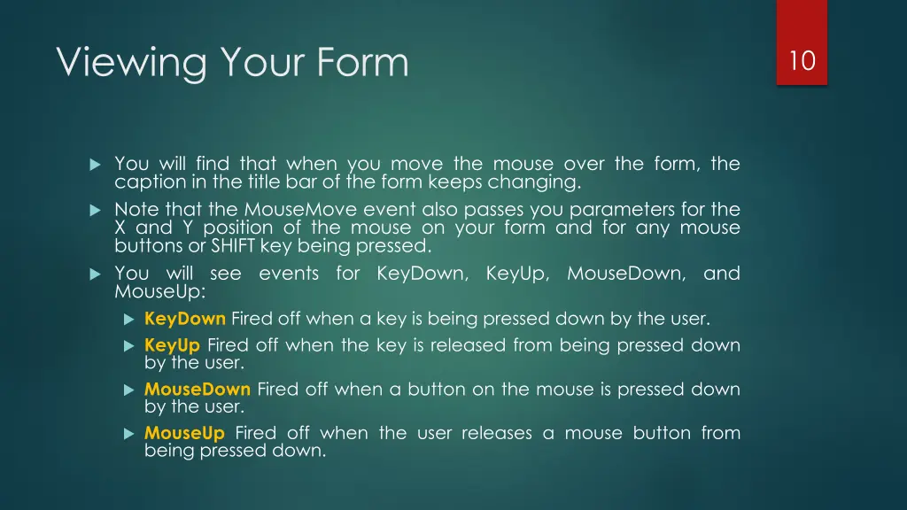 viewing your form 3