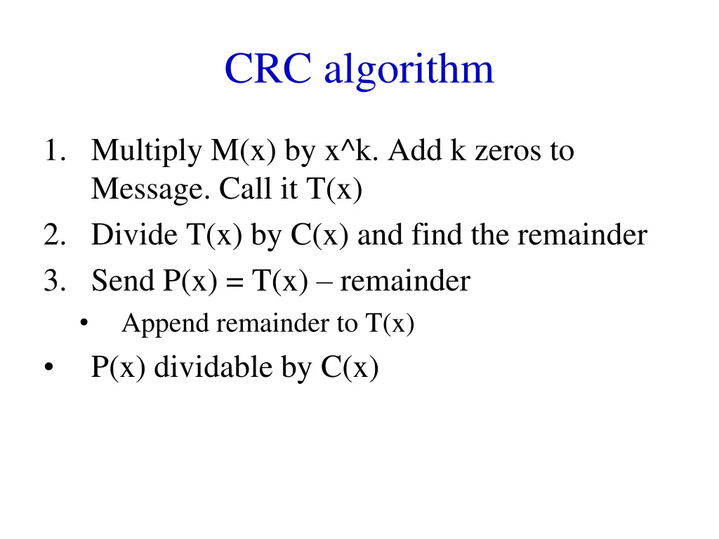 crc algorithm