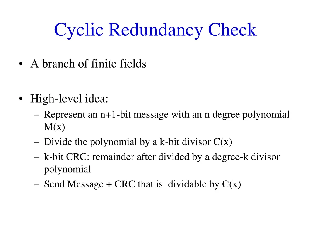 cyclic redundancy check