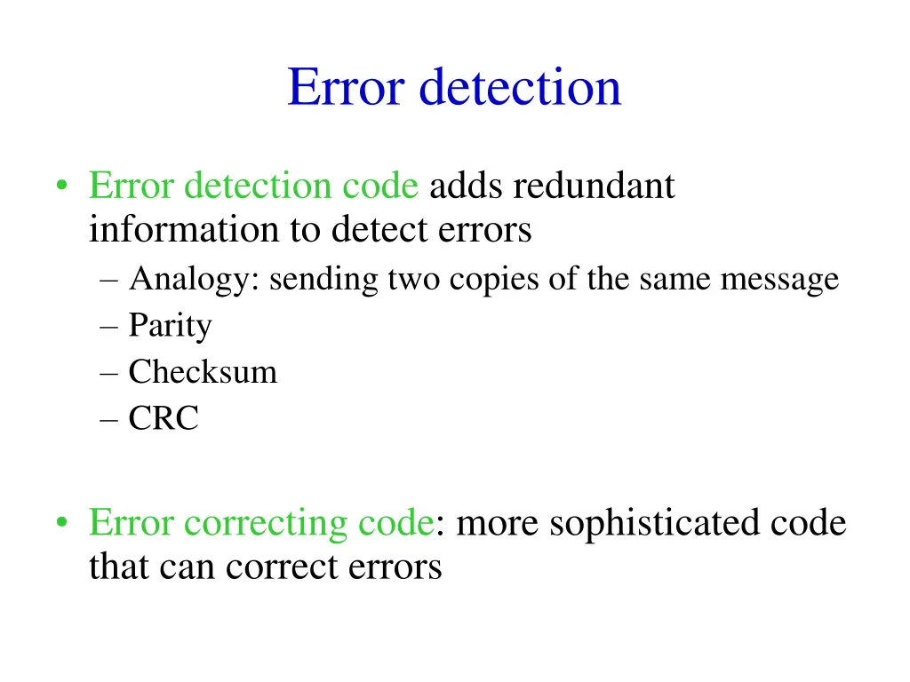 error detection