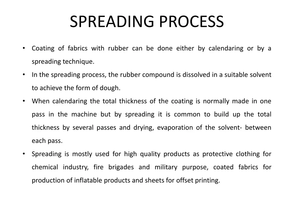 spreading process