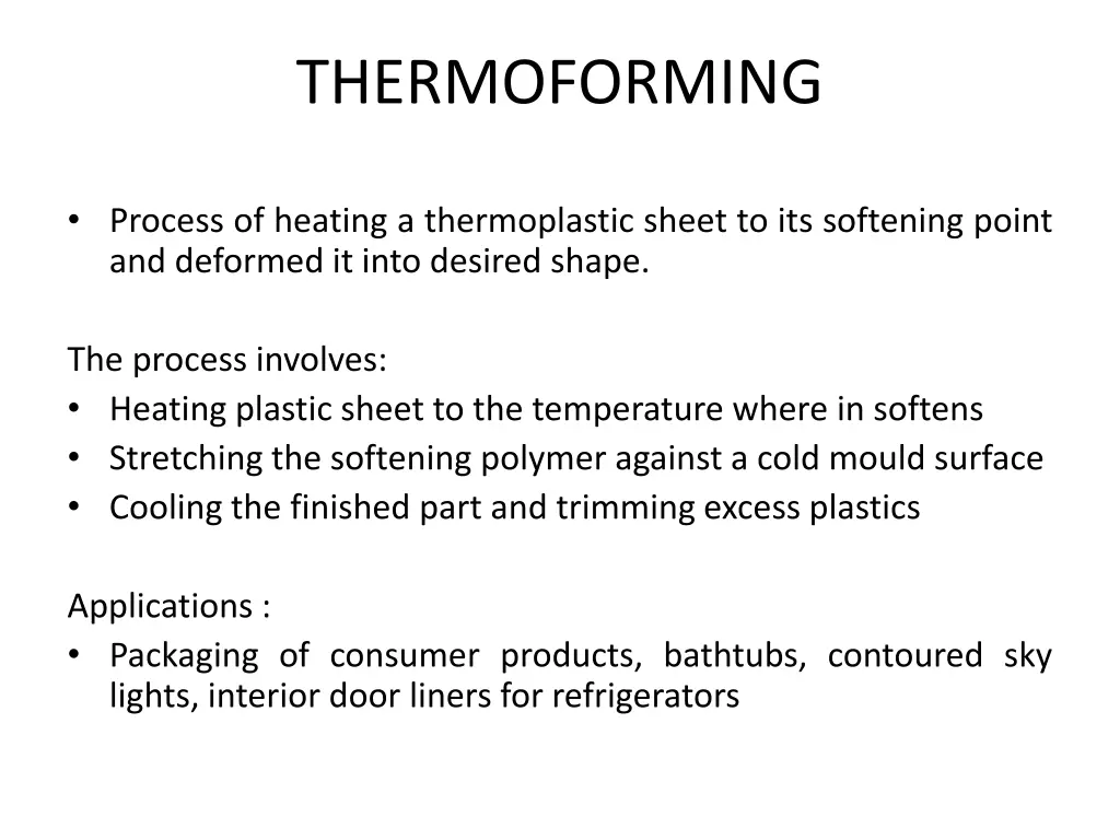 thermoforming