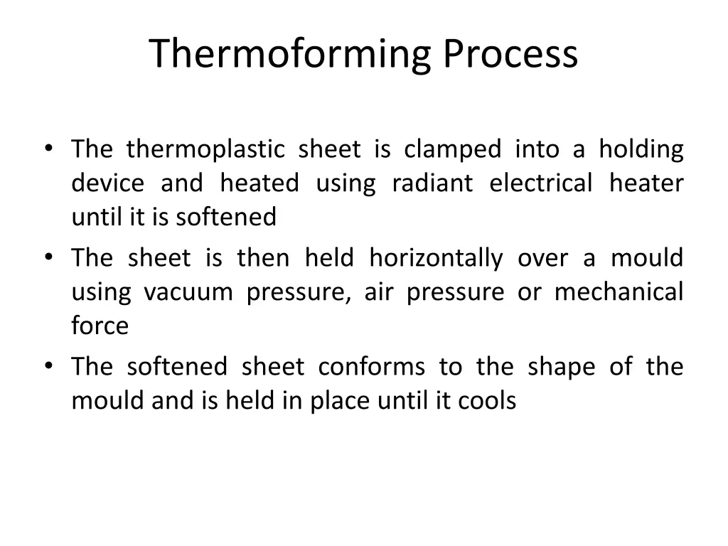 thermoforming process